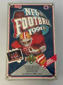 lot 107 image: 1991 Upper Deck NFL Football Cards (Factory Sealed)