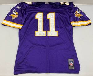 lot 114 image: Vintage Rebook Brand Minnesota Vikings Football Jersey # 11 CULPEPPER Size L