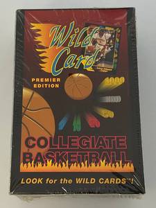 lot 123 image: 1991-92 Wild Card Collegiate Basketball Trading Cards (Factory Sealed)