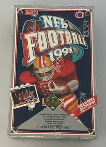 lot 124 image: 1991 Upper Deck NFL Football Cards (Factory Sealed)