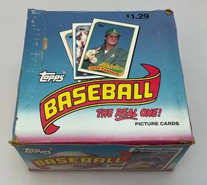 lot 140 image: 1989 Topps Baseball The Real One Picture Cards Factory Set (New Old Stock)