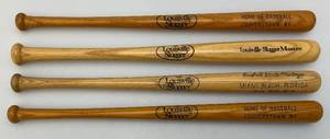 lot 143 image: Misc. Miniature Collectible Louisville Slugger Bats With Misc. Advertisement