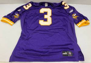 lot 150 image: Vintage Puma Brand Minnesota Vikings Jersey # 3 George Size 54