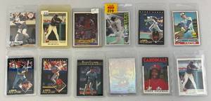 lot 159 image: Misc. Vintage Baseball Cards Including Kirby Puckett & More (In Protective Sleeves)