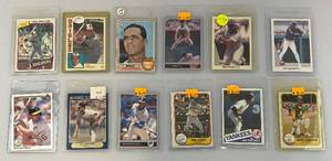 lot 163 image: Misc. Vintage Baseball Cards Including Paul Molitor & More (In Protective Sleeves)
