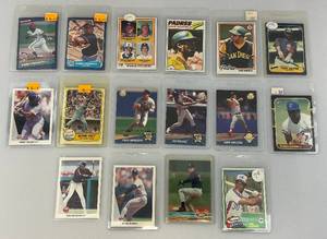 lot 190 image: Misc. Vintage Baseball Cards Including Kirby Puckett & More (In Protective Sleeves)