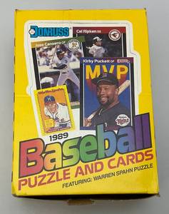 lot 199 image: 1989 Donruss Baseball Puzzle & Player Cards (New Old Stock)