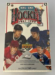 lot 204 image: 1991-92 Upper Deck NHL Hockey Cards (Factory Sealed)