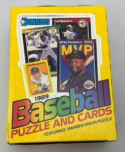 lot 205 image: 1989 Donruss Baseball Puzzle & Player Cards (New Old Stock)