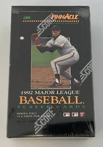 lot 206 image: 1992 Pinnacle Major League Baseball Player Cards (Factory Sealed)