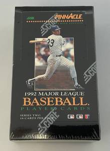 lot 210 image: 1992 Pinnacle Major League Baseball Player Cards (Factory Sealed)
