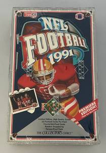 lot 222 image: 1991 Upper Deck NFL Football Cards (Factory Sealed)