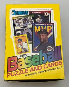 lot 227 image: 1989 Donruss Baseball Puzzle & Player Cards (New Old Stock)