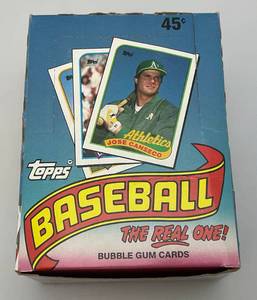 lot 228 image: 1989 Topps Baseball The Real One Picture Cards Factory Set (New Old Stock)