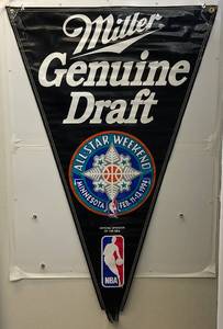 36" x 58 1/2" Miller Genuine Draft Vinyl Pennant With Gromets
