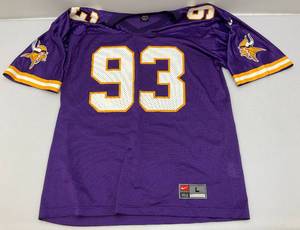 lot 252 image: Vintage NIKE Minnesota Vikings Jersey #93 Randle Size L
