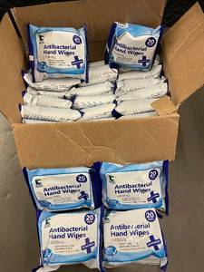 lot 40 image: Bulk Lot of 20 Packs Antibacterial Hand Wipes - 400 Wipes Total