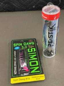 Set of Spin Dawg and SG Pe-Stik Fishing Lures