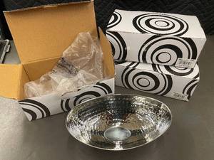 lot 58 image: Set of 3 Hammered Stainless Steel Bowls