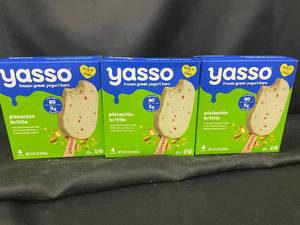 Yasso Frozen Greek Yogurt Bars, Pistachio Brittle, 3 X 4 packs