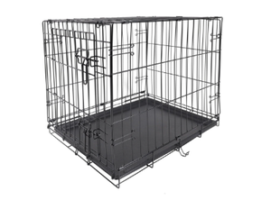 lot 353 image: Vibrant Life Single-Door Folding Dog Crate with Divider, 24