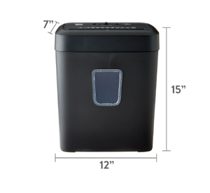 lot 365 image: PenGear 6-Sheet Cross-Cut PaperCredit Card Shredder with 3.7 Gallon Bin, Black, Home & Office Use