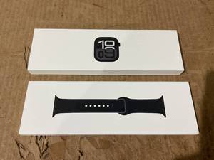 lot 232 image: Apple Watch Series 10 GPS 46mm Jet Black Aluminum Case MWWP3LWA