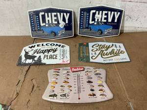 lot 233 image: LOT OF 5 Miscellenous Signage