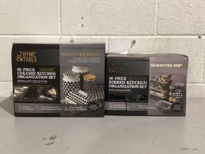 lot 511 image: LOT OF 2 Thyme & Table Kitchen Organization Sets