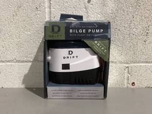 lot 523 image: DRIFT 800 GPH Submergible Automatic Boat Bilge Pump with Float Switch, 12V