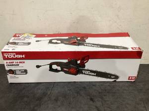 lot 618 image: Hyper Tough 9 Amp Electric Corded 14-Inch Chainsaw (model HT21-401-002-01)