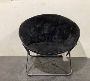 lot 620 image: Mainstays Large Super Soft Microsuede 30 Adult Saucer Chair, Black