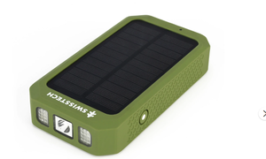 lot 254 image: Swiss Tech 20000 mAh Wireless Power Bank with Flashlight and Charging Pad, IP54 Weatherproof