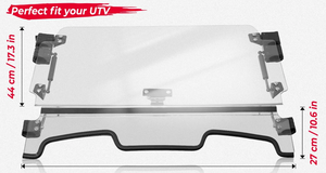 lot 101 image: Kemimoto 3-IN-1 Flip Windshield for Polaris RZR XP 1000TURBO 4 2019-2023