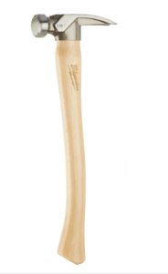 lot 115 image: Milwaukee 19oz Smooth Face Hickory Wood Framing Hammer 48-22-9519