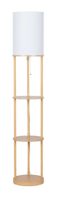 lot 374 image: Mainstays 62 in Farmhouse Light Wood Floor Lamp