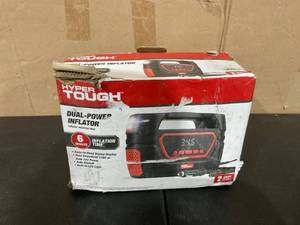 lot 400 image: Hyper Tough Dual Power Digital Inflator for P19565R15 Car Tire Car-DC 12V or Home-AC 120V