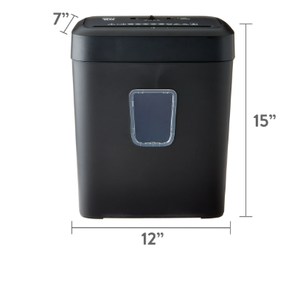 lot 390 image: PenGear 6-Sheet Cross-Cut PaperCredit Card Shredder with 3.7 Gallon Bin, Black, Home & Office Use