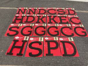 lot 207 image: LOT OF 22 Holiday Time Black Magnetic Monogram Letters