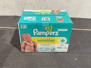 lot 460 image: Pampers Sensitive Baby Wipes Unscented, 12 Pack, 1008 Total Count