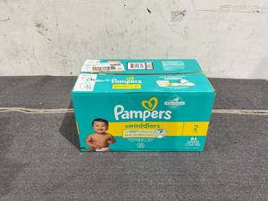 lot 461 image: Pampers Swaddlers Baby Diapers Size 2, 84 Count