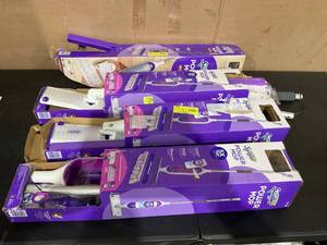 lot 423 image: LOT OF 4 Swiffer Power Mop Multi-Surface Mop Kit for Floor Cleaning