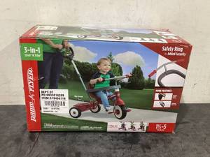 lot 632 image: Radio Flyer, 3-in-1 Stroll N Trike, Grows with Child, Red, Unisex, Kids Ages 1-5 Years