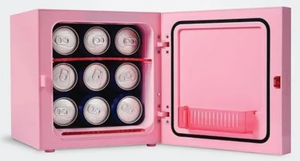 lot 185 image: Sanrio Hello Kitty Pink 6.7L Single Door Mini Fridge
