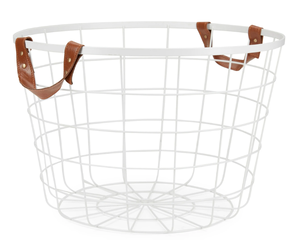 lot 191 image: LOT OF 3 Mainstays Large Round Wire Basket With Handles