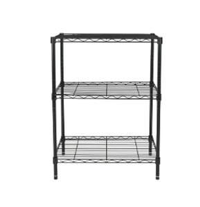 lot 305 image: Hyper Tough 3-Tier Multipurpose Wire Shelving Rack, Black Color,750lbs Load Capacity, for Adult