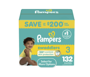lot 323 image: Pampers Swaddlers Baby Diapers Size 3, 120 Count