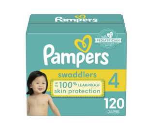 lot 328 image: Pampers Swaddlers Active Baby Diaper, Size 4, 120 Count