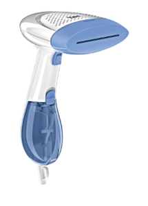 lot 427 image: Conair Handheld Garment Steamer for Clothes, ExtremeSteam 1200W, Portable Handheld Design, WhiteBlue, GS237RXWM