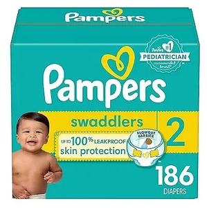 lot 439 image: Pampers Swaddlers Disposable Diapers - Size 2 - 186ct